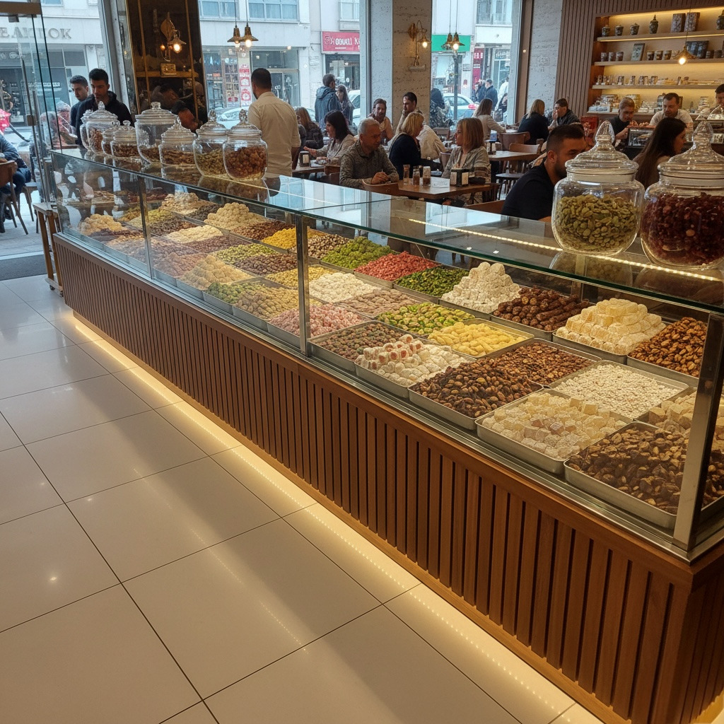 İklim Kontrollü Lokum Vitrini - Nem ve Sıcaklık Ayarlı Dolap